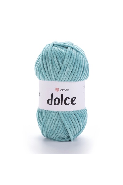 Yarnart دولتشي 770 حبل تريكو يدوي مخملي فيروزي، حبل أطفال، حبل أميجورومي