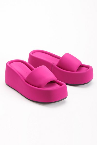 L&L High Platform Sole Knitwear Women's Slippers