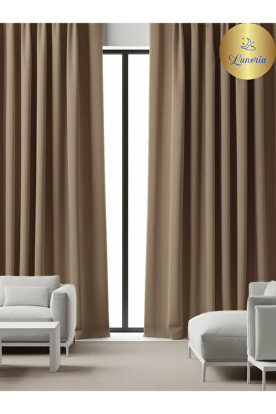 Lunoria Latte - Ekstraforlu Blackout Sütlü Kahve Karartma Fon Perde