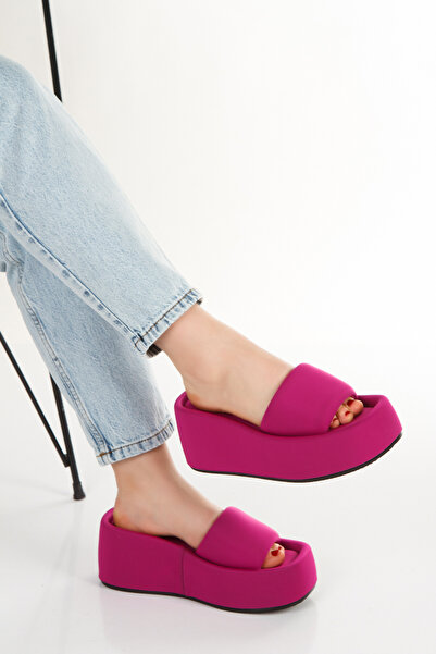 L&L High Platform Sole Knitwear Women's Slippers