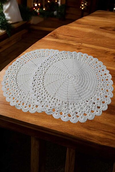 Örgü Sanatı El Örgüsü 4 Kişilik Polyester Makrome Supla Takımı