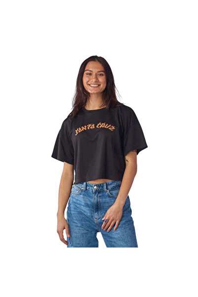 Santa Cruz Flame Arc Relaxed Crop T-Shirt