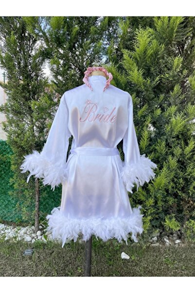 Before To Be Bride Kişiye Özel Gelin Sabahlığı Tam Tüylü Nakış Pudra Taç Hediyeli (isim Yazıyoruz )