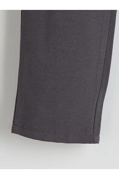 LC Waikiki Lcw Eco Gray Elastic Waist Linen Blended Boys' Trousers