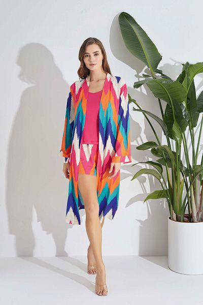 Aydoğan 3'Li Pajama Suit with Strappy Dressing Gown Women's Production Lodos Store Fabulous Colorations