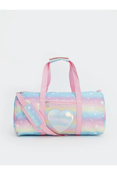 LC Waikiki LCW ACCESSORIES Dívčí sportovní taška se smíšeným potiskem srdce