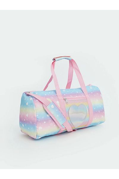 LC Waikiki LCW ACCESSORIES Dívčí sportovní taška se smíšeným potiskem srdce