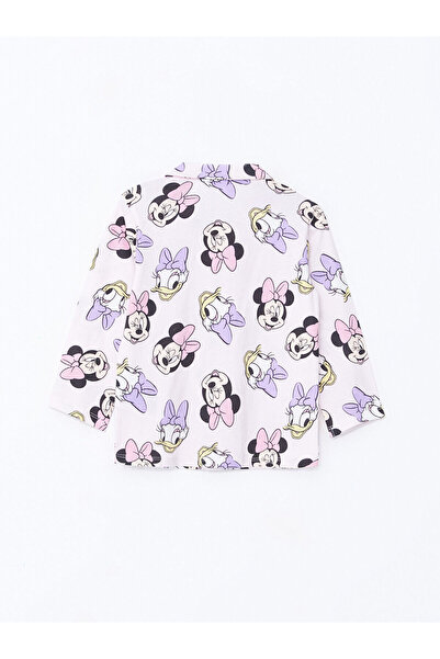 LC Waikiki LCWK Polo Yaka Uzun Kollu Minnie Mouse Baskılı Kız Bebek Pijama Takım