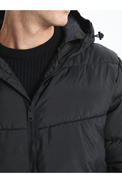 LC Waikiki Ανδρικό παλτό με κουκούλα LCW Standard Fit