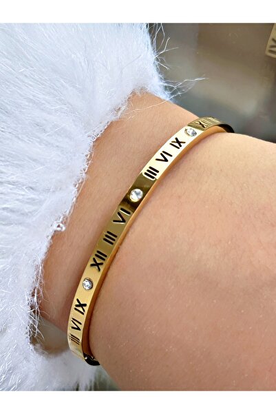 Tisaati Premium Series Luxury Stone Special Design Roman Numeral Stainless an...