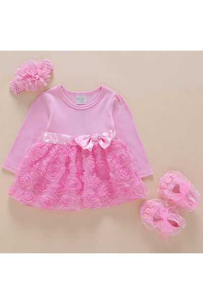 nannie Rochita Fetite Rose cu Papucei Roz - 0-3 luni