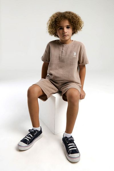 U.S. Polo Assn. U.S. Polo Assn. Boy, Small Button, Licensed, Bottom Top Set