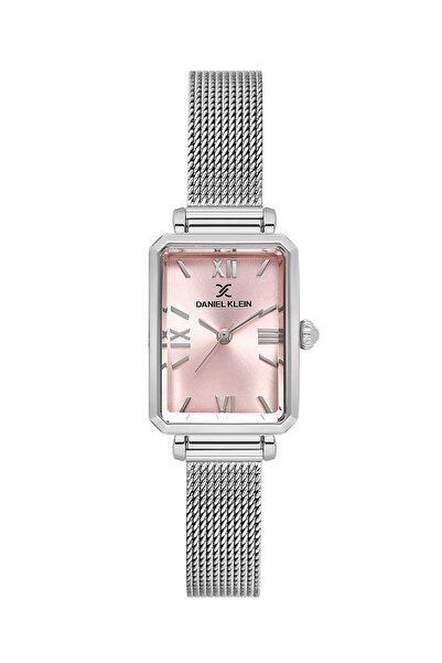 Daniel Klein Steel Cord Women Wrist Watch 3 Atm Water Resistant Silver-Pink Z...