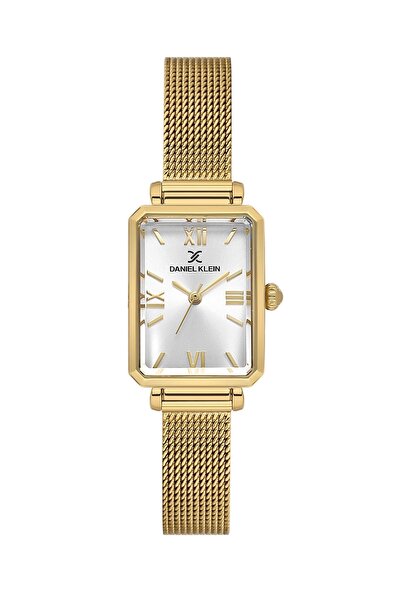 Daniel Klein Steel Cord Women Wrist Watch 3 Atm Water Resistant Gold-White Zm...