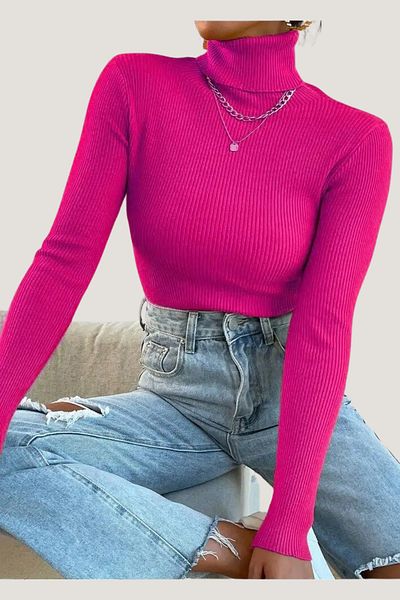 ZENCHES Pulover Slimfit cu gât