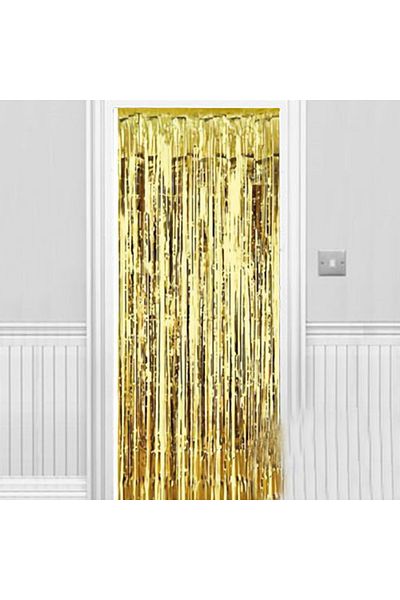 ReilaCos Glittering Wall and Door Curtain Gold 90x200 cm