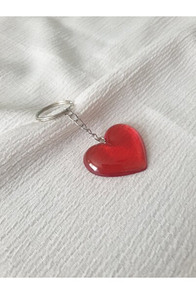 LuArte سلسلة مفاتيح على شكل قلب إيبوكسي
