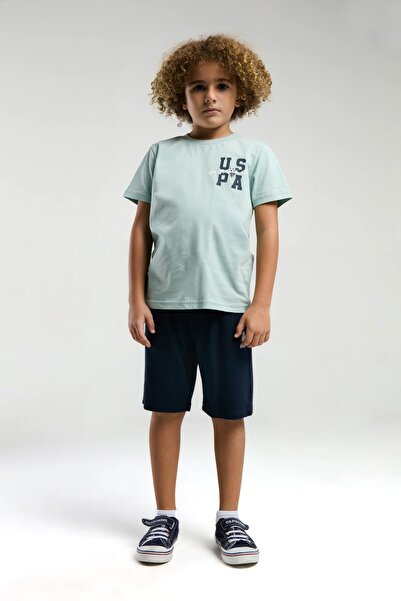 U.S. Polo Assn. U.S. Polo Assn. Boy's Licensed T-Shirt Bermuda Bottom Top Set
