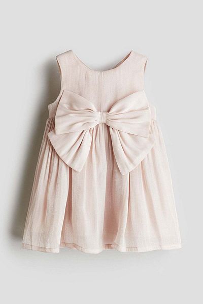 H&M Bow-detail organza dress