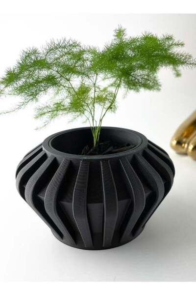 3D Brothers وعاء زراعة هينو مع صينية تصريف وحامل - حل أنيق وعملي لعرض النباتات