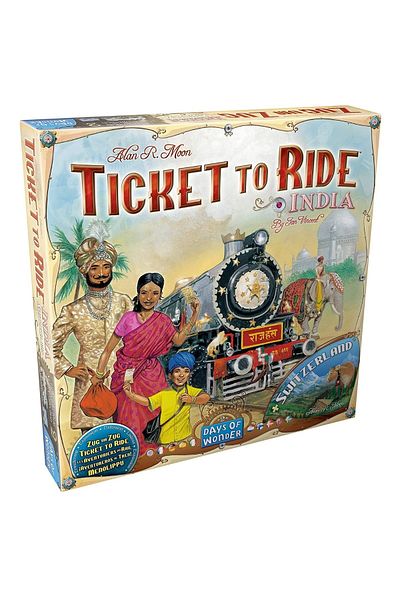 Asmodee Joc de societate Ticket to Ride Map Collection India & Swiss, extensie, limba engleza