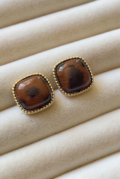 AMORE.İST STORE Çelik Leopar Küpe