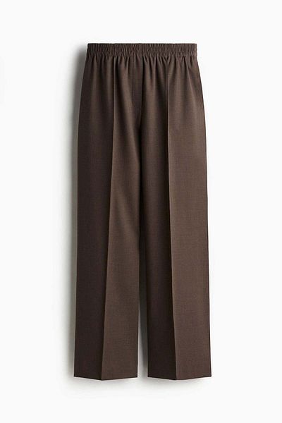 H&M Wide Crease-detail Trousers