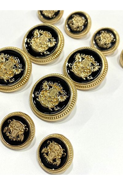 karantuhafiye Blazer and Trench Coat Jacket Button Set 4+8 Set /Arma Model Gold Black