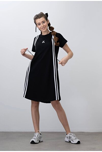 LOCO LOCO LİMİ genç kız çocuk yumuşak dokulu esnek penye elbise