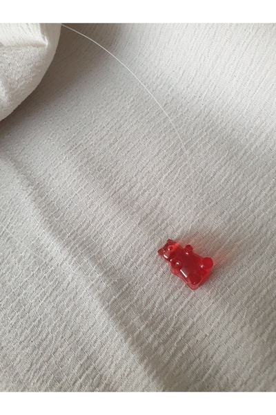 LuArte Ghost Necklace with Teddy Bear