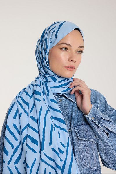 PURESCARFS Şal Pure Tone - Model V - Baby Blue - Albastru