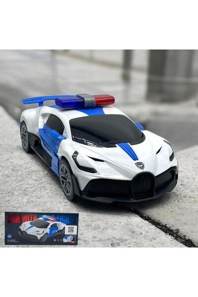 SCOWETTO Bugatti Işıklı Ve Müzikli 360 Derece Dönen Çarp Dön Oyuncak Polis Ar...