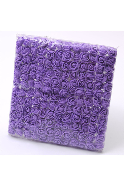 Choice باقة زهور صغيرة من الفوم الوردي من الدانتيل 144 قطعة/2 سم باللون الأرج...