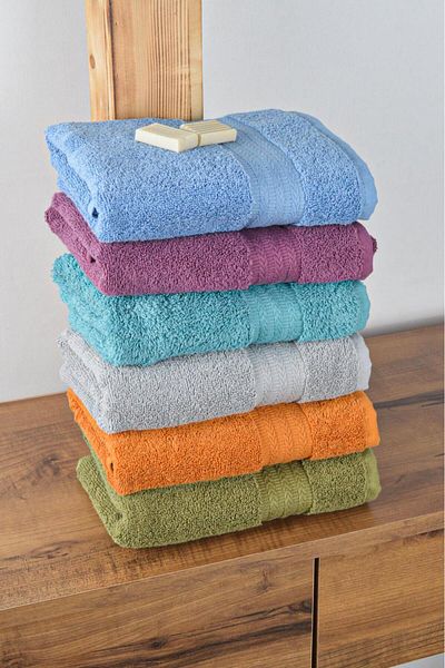 GALAWARRA Silky 6-Pack Cotton Colorful 50 X 90 cm Towels