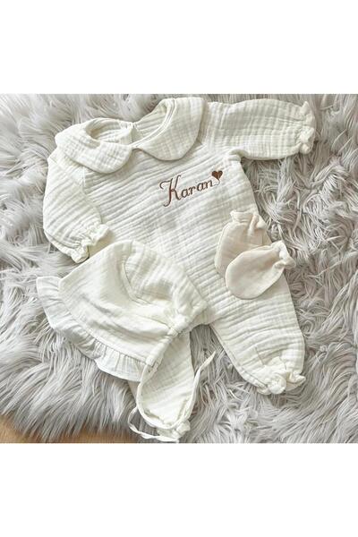 BEYCEY TASARIM Müslim kumaş tulum bonet bere eldiven