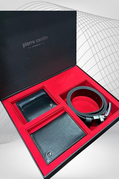 Pierre Cardin Sports Series Belt Wallet Card Holder Set of 3 Pc.25Y.K01.Sp.Di̇3