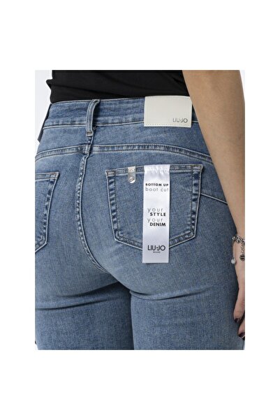 Liu Jo Women's High Waist Sitting Denim Blue Pants Ua5040D4615-78757