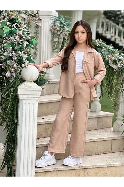 KOKOŞ BEBEK Stylish Set with Linen Jacket