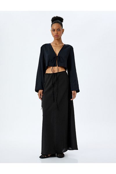 Koton Black Crop Blouse For Women