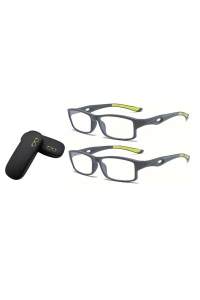 VİEW طقم نظارات قراءة مكون من قطعتين، طقم نظارات قراءة بإطار كامل من البولي ك...