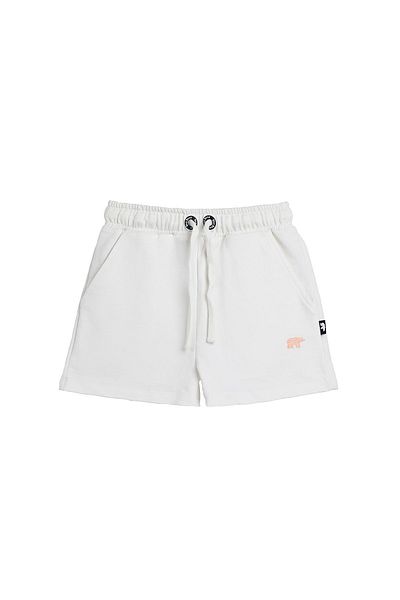 Bad Bear Children's White Petra Sweatshorts Jr Shorts 25.06.18.002-C04