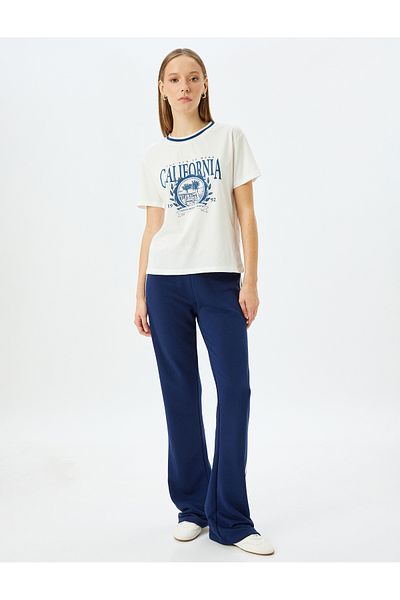 Koton ecru Printed T-Shirt