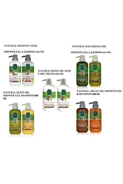 Eyüp Sabri Tuncer Vegan And Gluten Free Bathroom Care Set 4 Shampoo, 4 Shower Gel And 2 Hair Cream