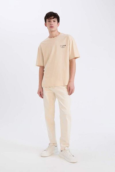 DeFacto Tricou crem pentru bărbați D8594ax/bg702