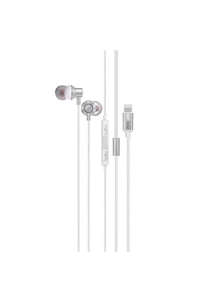 Promate Earphones With Lightning Connector, In-Ear Apple MFi Certified Earphones With Microphone.