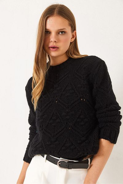 Bianco Lucci Women's Pompom Detailed Knitwear Sweater 20246328
