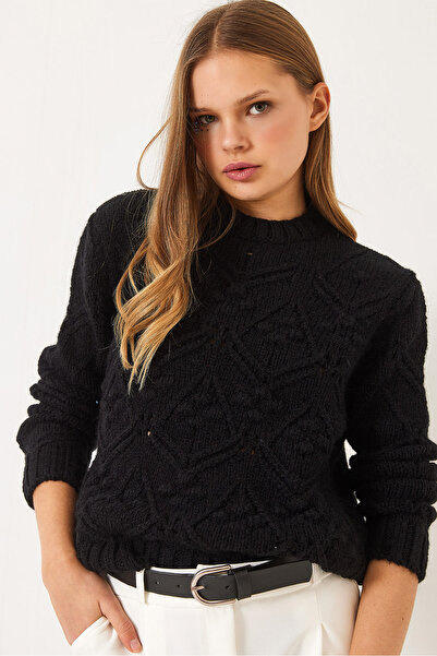 Bianco Lucci Pulover de damă cu pompon detaliat 20246328