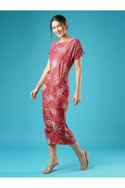 Globus By Styli فستان ميدي ضيق بطبعات حيوانية