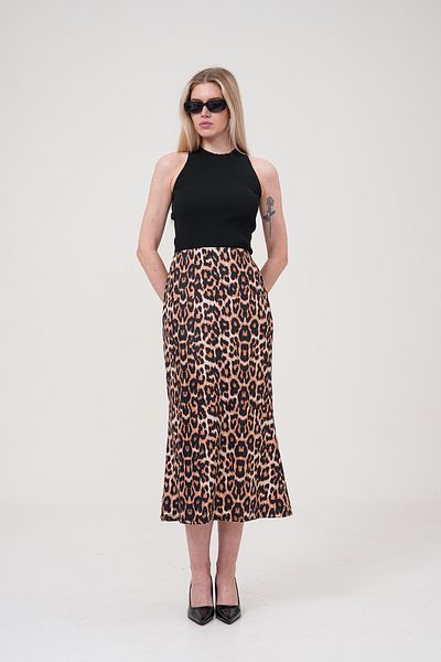 Markleydi Fusta midi cu model leopard