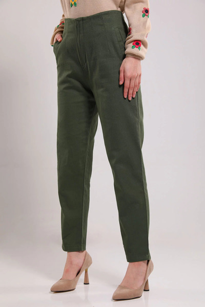 julude Khaki Women's Pipe Leg Pants